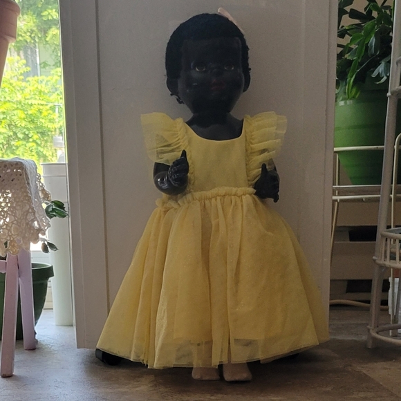 (SOLD) Vintage 1950's Pedigree Hard Plastic Black Walking Talking Doll Mandy Lou - Picture 2 of 8